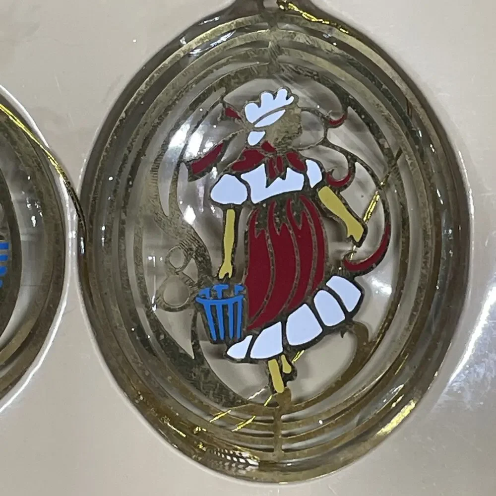 Vintage Solid Brass Classic Collection 12 Days of Christmas Ornaments